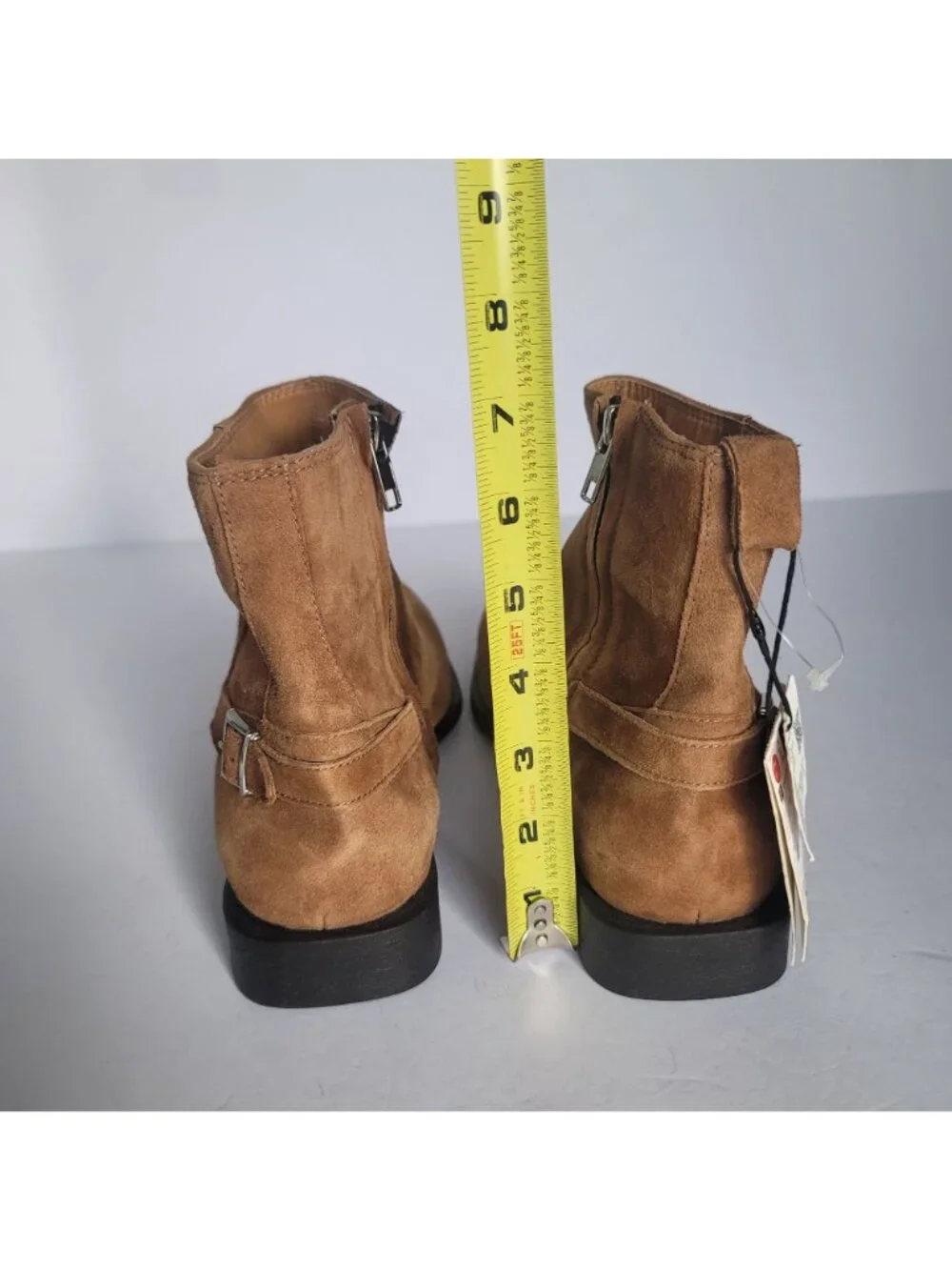 Zara Men's Tan Suede Chelsea Ankle Boots Casual Dress Designer Booties. Size 7